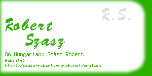 robert szasz business card