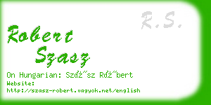 robert szasz business card